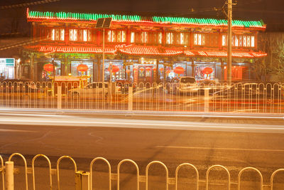 Light trails at night