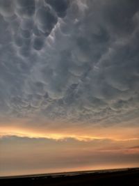 Scenic view of dramatic sky over sea