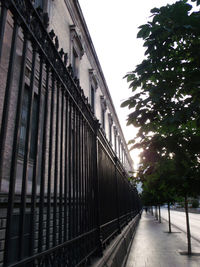 Surface level of elevated walkway along buildings