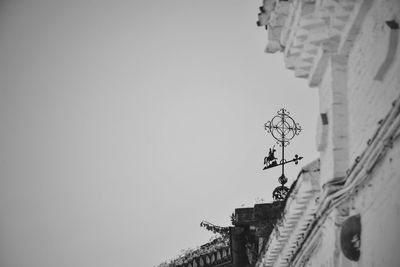 Low angle view of built structure against clear sky