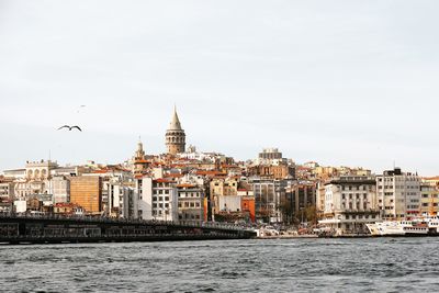 Istanbul cityscape against clear sky