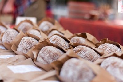 Close-up of food for sale in market