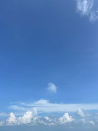 Low angle view of clouds in blue sky