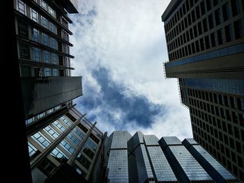 Low angle view of buildings against sky