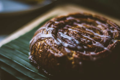 High angle view of meat in plate