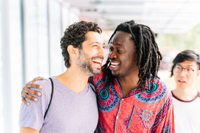 Portrait of smiling young couple