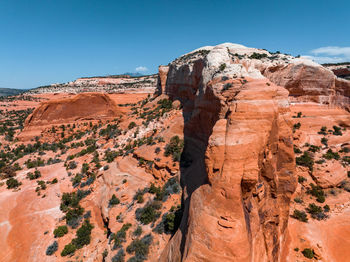 Endless desert view of arizona, usa. red rocks, no life for miles.