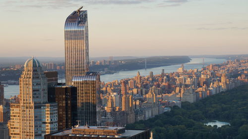 Aerial view of buildings in city