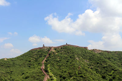 Low angle view of mountain against sky