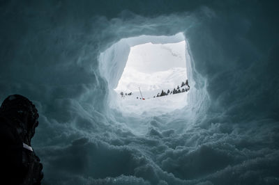 Glacier against sky 