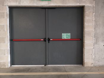 Information sign on wall of building