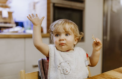 Cute baby at home