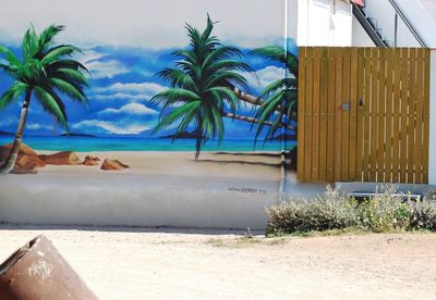 Palm trees on beach