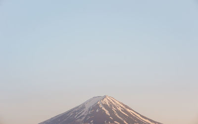 Low angle view of mountain against clear sky