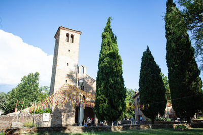 Low angle view of historical building against sky