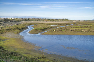 Scenic view of river against sky