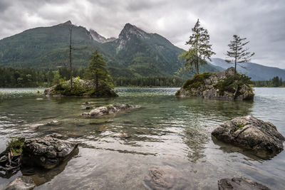 Scenic view of river against sky