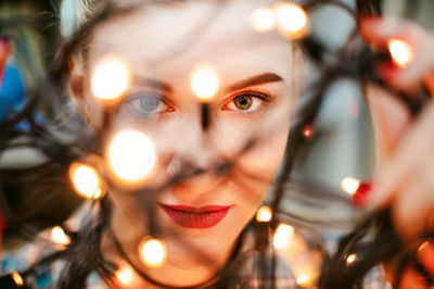 Close-up portrait of young woman