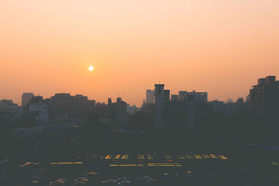 Cityscape at sunset