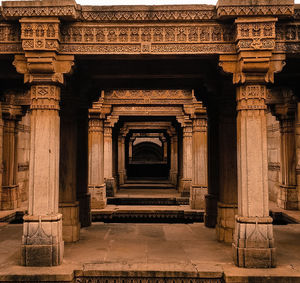 Columns in historic temple