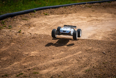 Car on dirt road