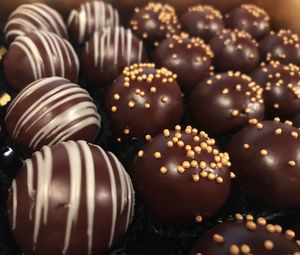 Full frame shot of chocolate cake