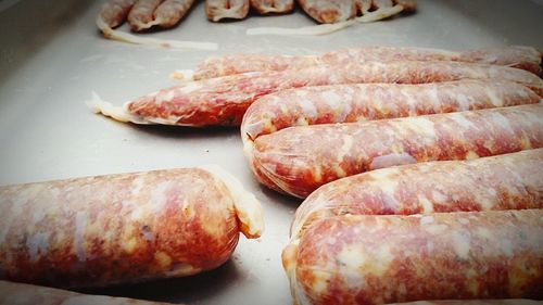 Close-up of minced meat in tray