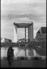 View of suspension bridge