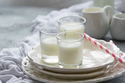 Close-up of drink in glass on table