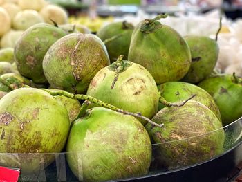 Close-up of fruits for sale at market stall