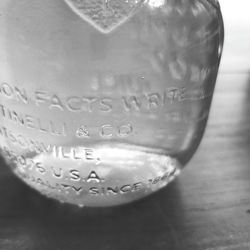 High angle view of drink in glass on table