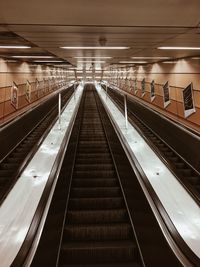 View of escalator