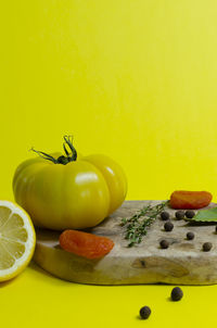 Close-up of fruits on table