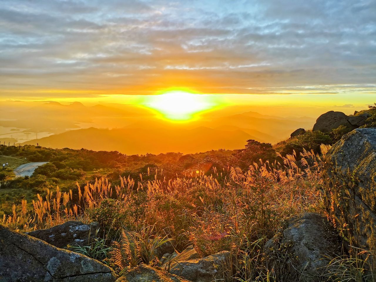 SCENIC VIEW OF LANDSCAPE DURING SUNSET