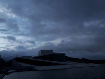 Building against cloudy sky
