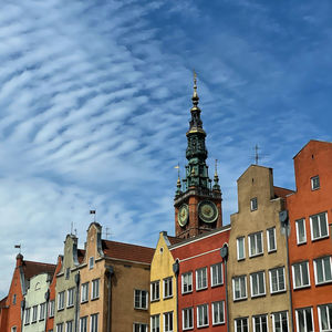 Low angle view of buildings against sky