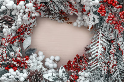 Christmas tree in snow