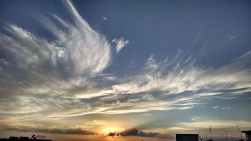 Low angle view of dramatic sky