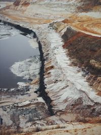 High angle view of river