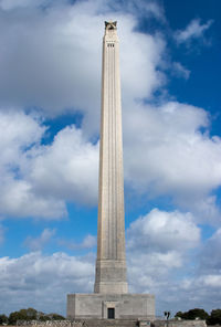 Low angle view of historical building against cloudy sky