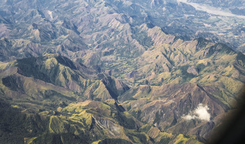 High angle view of mountains