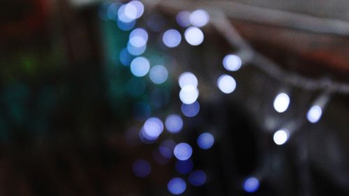 Defocused image of illuminated lights