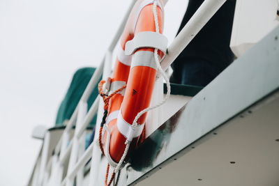 Close-up of white boat