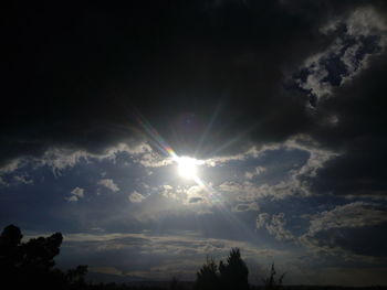 Low angle view of cloudy sky