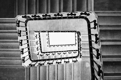 Close-up of spiral stairs