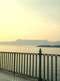 Scenic view of sea during sunset