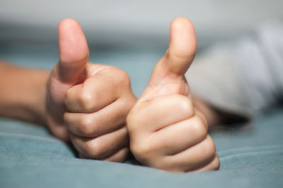 Close-up of baby hand