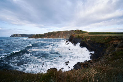 Scenic view of sea against sky