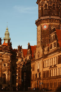 Low angle view of old building against sky