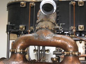 Close-up of old machine part